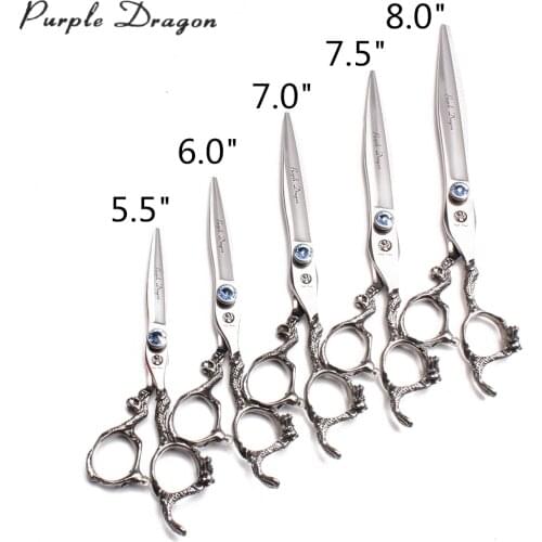 5.5" 6" 7" 7.5" 8" Purple Dragon Professional Hair Scissors or Pet Scissors Cutting Shears Thinning Scissors Barber Shears Z9006