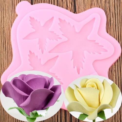 Rose Flower Silicone Molds DIY Wedding Cake Decorating Tools Flower Making Fondant MouldCandy Chocolate Moulds