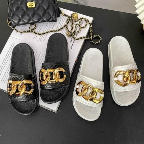 House Slippers Platform Women Luxury Shoes Big Size Slides Pantofle Low Shale Female Beach Designer Soft Flat 2021 Summer Sabot