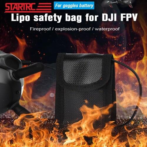STARTRC DJI FPV Combo VR Goggles V2 Battery Explosion-proof Bag Fireproof Waterproof Lipo Battery Storage Bag Safety Protector