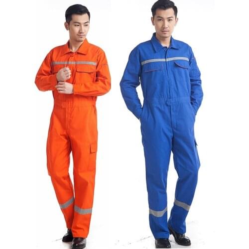 Reflective Welding Suit Work Clothing Durable Sailor Working Overalls Jumpsuit Mechanical Auto Repair Workshop Porter Coveralls