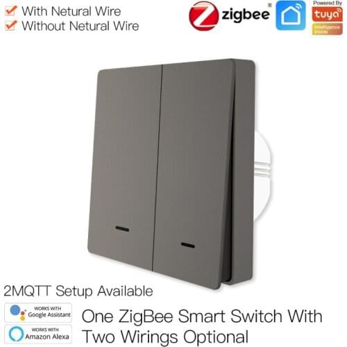 Tuya ZigBee Wifi Smart Light Switch With/without Neutral Wire Voice Control Wireless Wall Switches Remote With Alexa Google Home