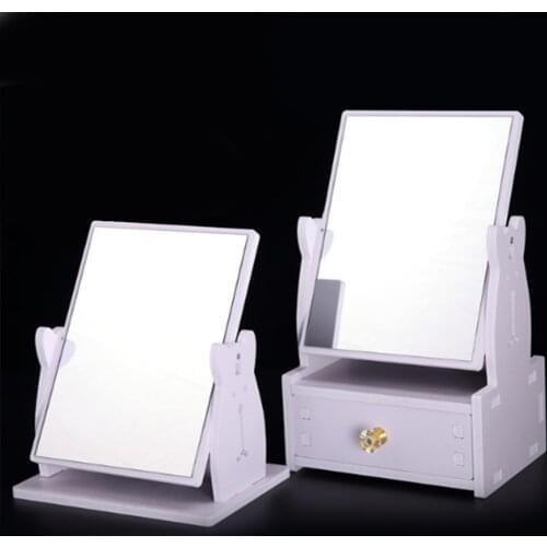 360 Degree Swivel Free Standing Cosmetic Make Up Shaving Mirror Single Sided