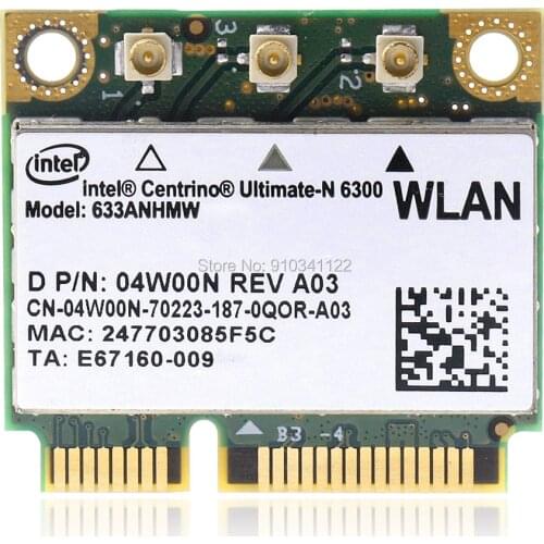 6300 Mini PCI-E wireless 450 Mbps 633ANHMW WiFi Adapter WLAN Card For Intel 6300ABGN DELL E6520 E6510 E6420 1427 1545 E4200