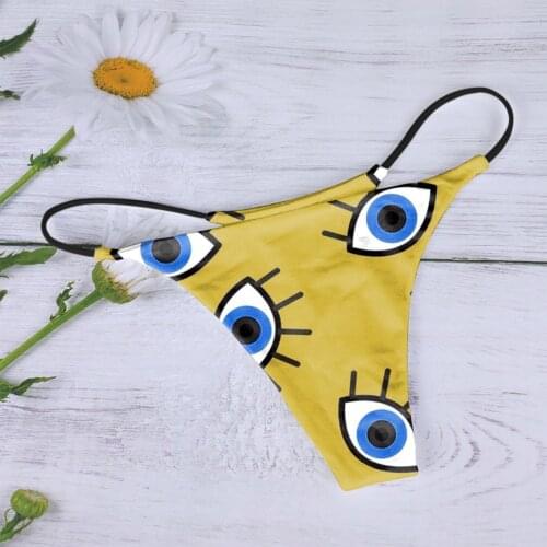 Womens Printed Sexy Underpants Comfort Low-rise Soft T-back G-string Panties Ropa Interior Mujer G-strings Thongs Sexy Lingerie