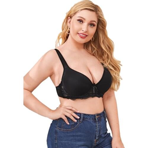2021 Plus Size Womens Minimizer Bra Full Coverage Underwire Lace Lingerie for Female Cup Size 38 40 42 44 46 48 50 52 D F bh