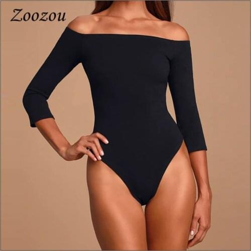 ZooZou Bodysuits For Women With Open Shoulders