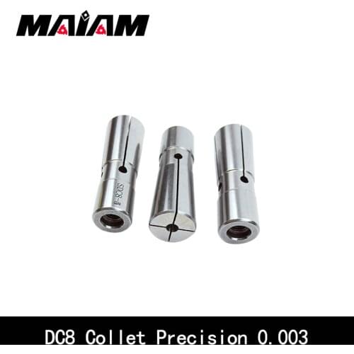 0.003 precision cnc collet dc8 chuck collet 2mm 4mm 6mm 8mm 10mm 3.175mm 1/8 pull back collet high precision collet dc collet