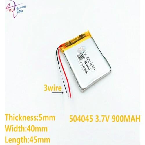 3 line 504045 484045 Liter energy 3.7V polymer lithium battery MP4 MP5 900MAH game machine driving recorder