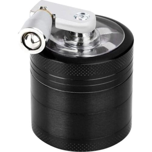 4-Layer Zinc Alloy Metal Herb Crusher Grinder With Mill Handle Spices Grinder Tobacco Leaf Crusher Smoke Muller