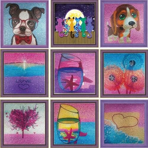 5D DIY Diamond Painting Cross Ctitch Kits Animal Landscape Geometry Diamond Mosaic Embroidery 3D Painting Round Drill Gift
