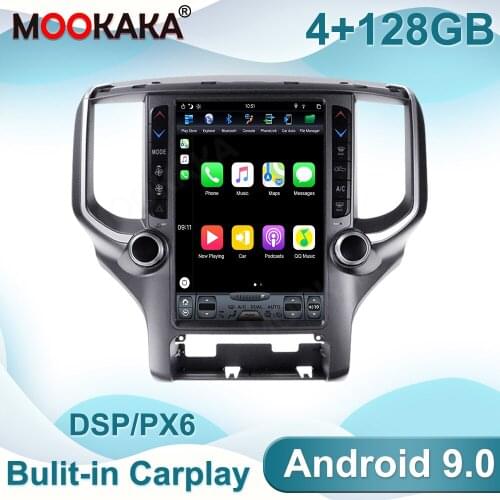 Android 9 4+128G Tesla Screen Car Multimedia Player For Dodge Rams 2018-2020 GPS Navigation Auto Video Audio Stereo Head Unit