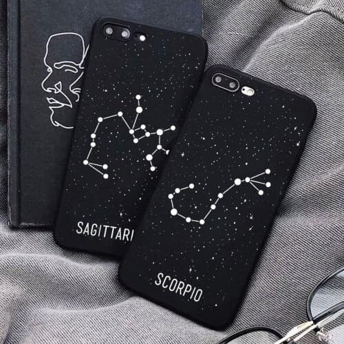 Twelve constellations with point Phone Cases For iPhone 11 12 Pro Max Case For iPhone 8 6s 7 Plus SE 2020 X XR XS Max Back Cover