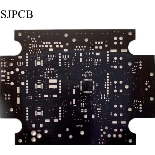 SJPCB Black Solder Mask Simple Two Sided Circuit Board No Silkscreen Legend OK 1OZ 1.5MM At Low Cost