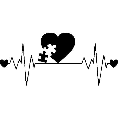 Dawasaru Fashion Autism Lifeline Car Stickers Sunscreen Decals Laptop Truck Motorcycle Auto Accessories Decoration PVC,14cm*6cm