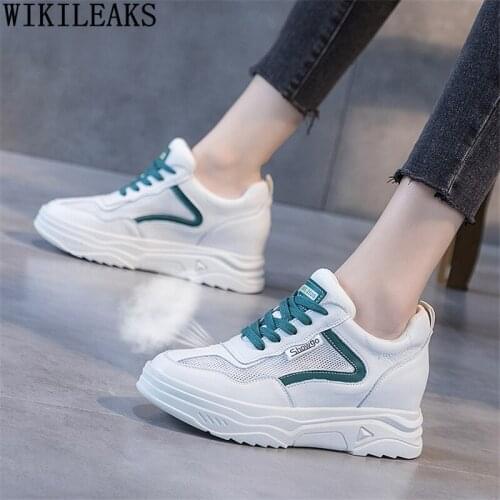 Wedge Sneakers Breathable Height Increasing Shoes Platform Luxury Woman Vulcanize Shoes Women Elevator Shoes for Women 2021