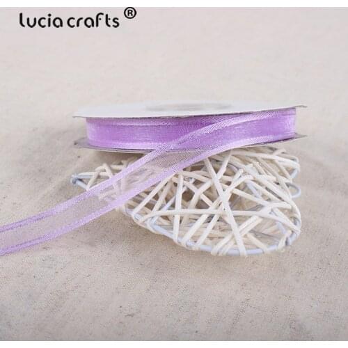 Lucia crafts 10mm Organza Ribbon Handmade DIY Hair Bow Accessories 1/5/25y/roll U0301