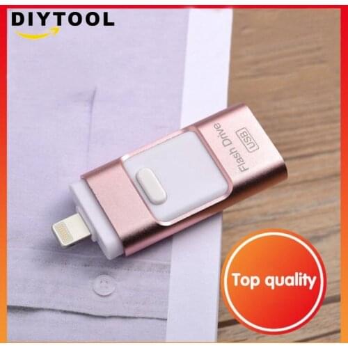 8GB/16GB/32GB/64GB/128GB/256GB suitable for iPhone Android computer three-in-one metal USB flash drive