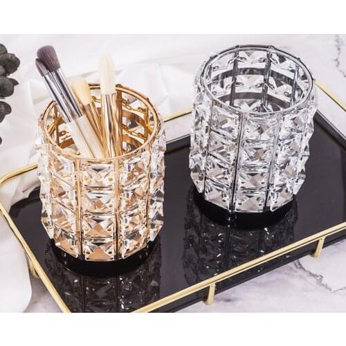 Fashion Women Makeup Brush Bucket Cosmetic Storage Box Pencil Vase Comb Container nail polish organizer makeup organizer box