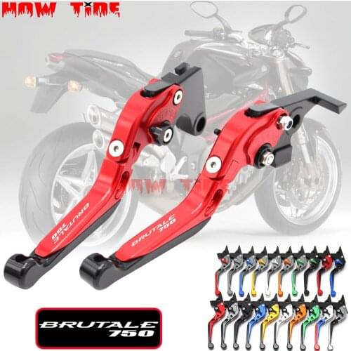 Motorcycle Folding Extendable CNC Moto Adjustable Clutch Brake Levers For MV AGUSTA BRUTALE 750 BRUTALE750 2001-2005