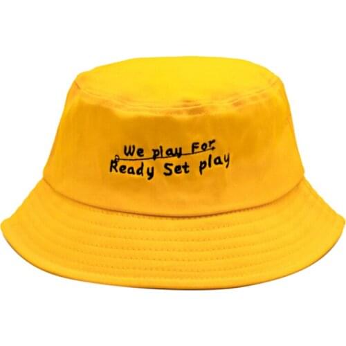 1PC Women Men Letter Print Hip Hop Bucket Hats Fishing Cap Sun Hat