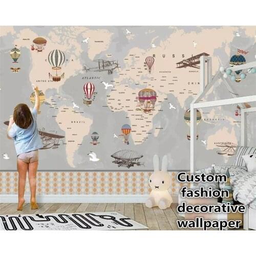 Beibehang Custom silky papel de parede 3d wallpaper Nordic modern minimalist hand-painted childrens small animal background