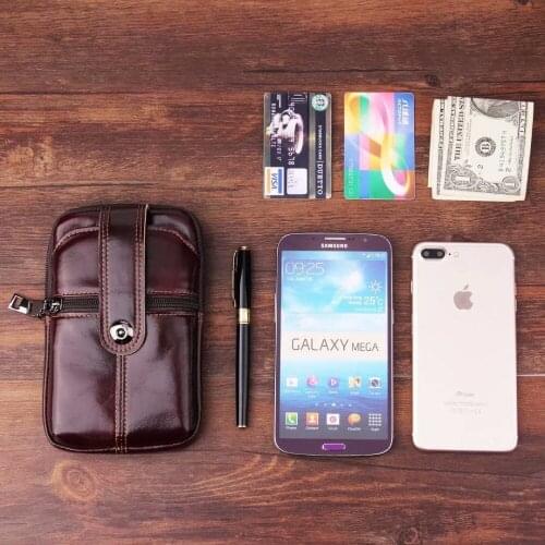 Waist Band Belt Genuine Cow Leather Mobile Phone Case For Huawei P smart,Honor 9 Lite,Mate 10 Lite,Nova 2i,Honor 9i/7X,Maimang 6