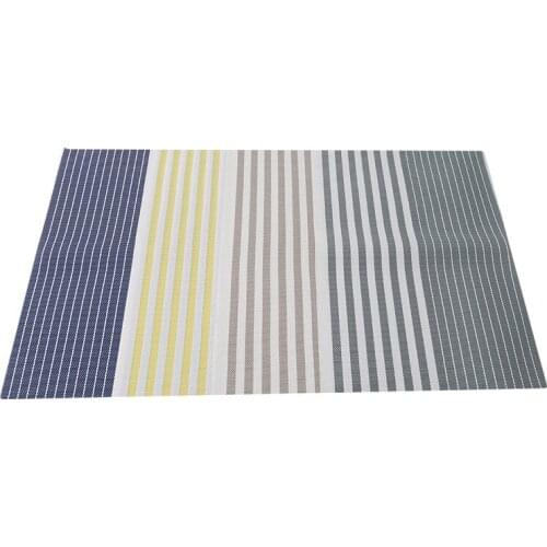 Simple Stripe Pattern Kitchen Cutlery Mat Heat Resistant Non-slip Hotel Restaurant Desktop Decoration Placemat