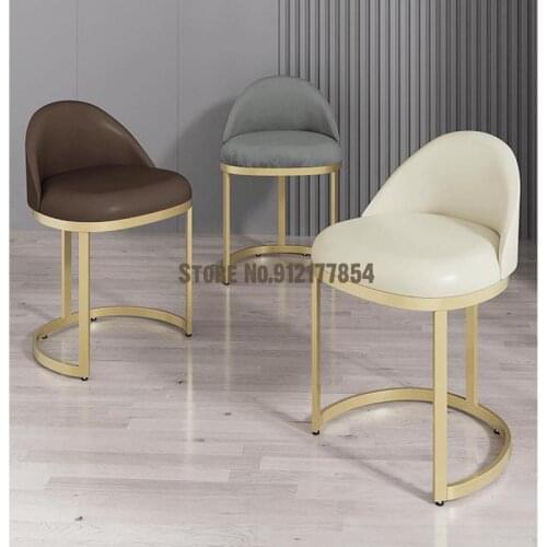 Nordic makeup stool modern minimalist dressing chair minimalist small apartment bedroom dressing table light luxury backrest mak