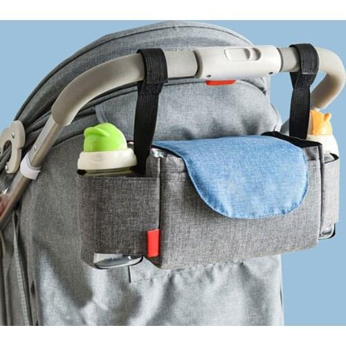 Baby Stroller Bag Storage Bottle Diaper Mummy Bag Baby Stroller Accessories Hanging Cup Holder Handbag