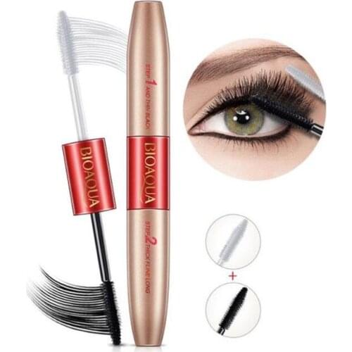 4D Silk Fiber Lash Mascara Black Mascara Waterproof Volume Double Lengthening Curling Eye Mascara