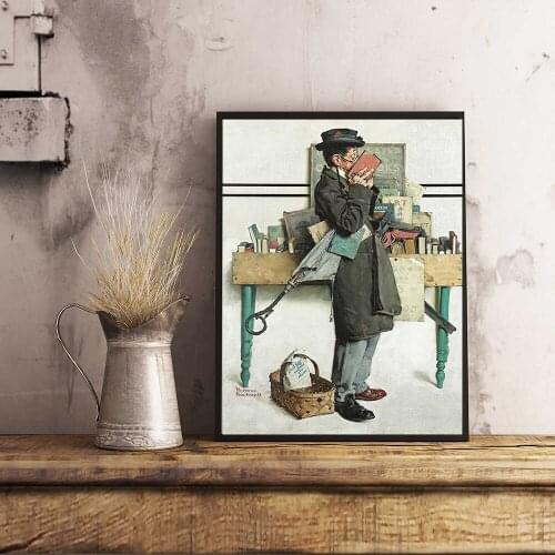 Vintage American History Classroom Magazine Art Poster Bookworm Norman Prints Abstract Wall Pictures Bedroom Decor No Framed