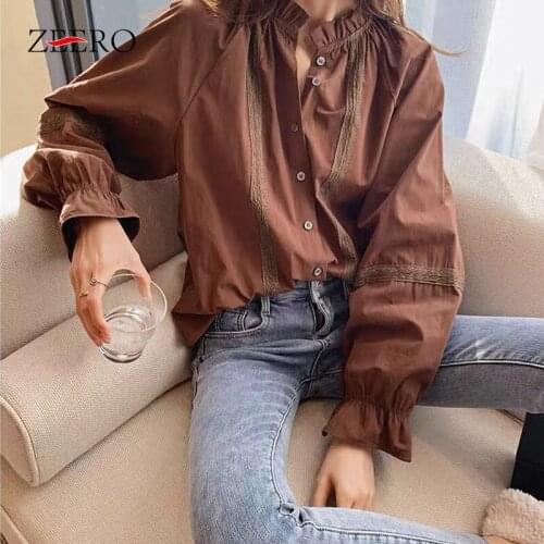 Women Autumn Chic Blouses Top Female Sun Protection Clothing Womens Leisure All-match Button Long Sleeve Outwear Womens Shirts