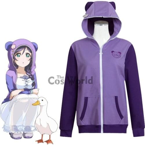 Love Live School Idol Project Tojo Nozomi Animal Hoody Hoodie Sweater Coat Jackets Outwear Outfit Cosplay Costumes