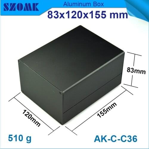 Electronic Case Black Color Aluminum Housing Box Project Gps Szomk