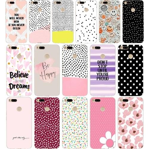 348FG Polka Dots Soft Silicone Tpu Cover phone Case for xiaomi redmi mi 8 A1 A2 lite
