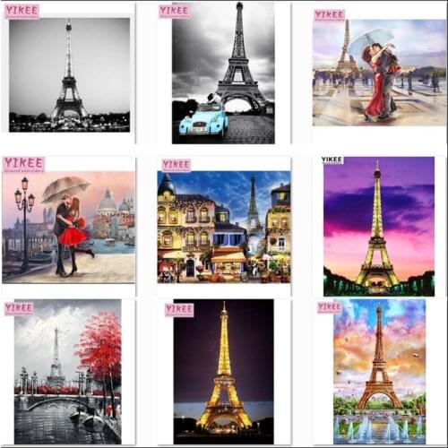 Diamond painting,5d diy, kit, full, cross stitch,square, Eiffel Tower,diamond mosaic,round,animal,diamond embroidery NEW