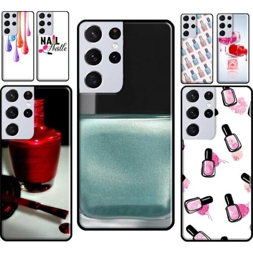 Nail Polish Bottles Collection Case For Samsung Galaxy S21 Ultra Note 20 S20 FE S8 S9 S10 Note 10 Plus S10e Phone Cover