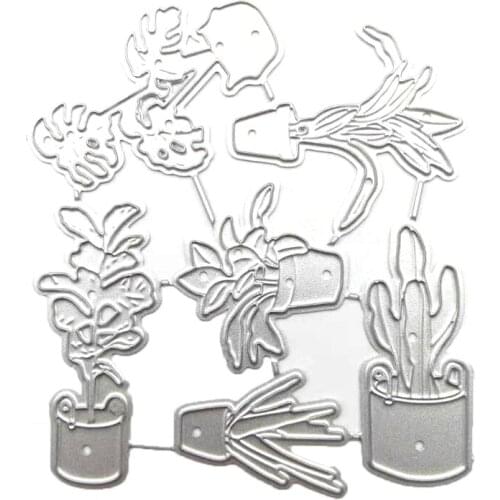 Flowerpot Metal Cutting Dies Stencil DIY Scrapbooking Album Paper Card Template