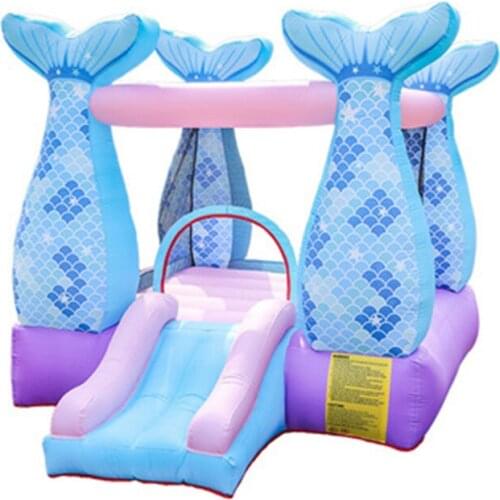 Kids Inflatable Mermaid Castle Playground Outdoor Infantil Slide Jumping Bouncy Trampoline Amusement Park Soft Play Equipment