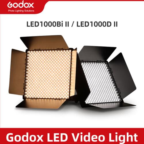 Godox LED1000BI II Bi-color LED1000D II Version LED Video Light DMX Port CRI 96 TLCI 98 with Remote Control LED Continuous Light