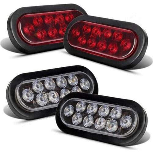Red White Led Side Marker Blinker Lights 4pc 12v Caravan Side Clearance Marker Light Lamp for Trailer Trucks Piranha