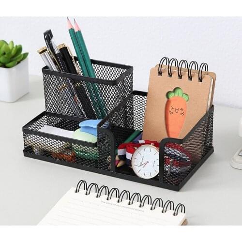 Desktop Pen Holder Household Office Table Pencil Storage Box Sundries Stationery Organizer