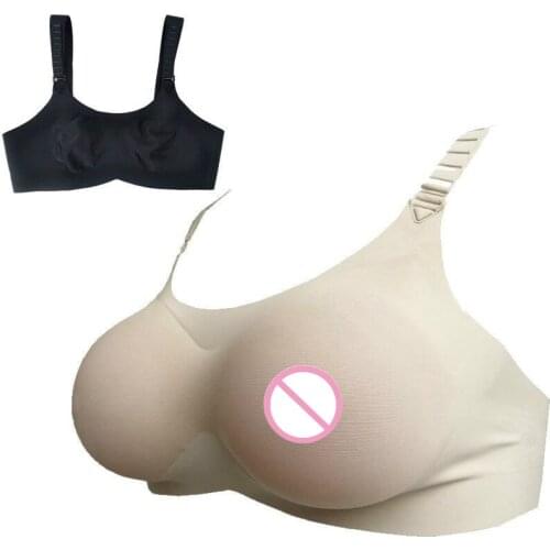 Fake Pocket Bra Silicone Breast Forms Boobs Triangle Breasts Suit For Crossdresser Transvestite Drag Queen Postoperative