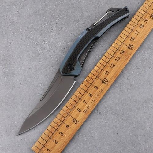 Outdoor tactical Kershaw 1225 folding knife 8CR13 blade G10 carbon fiber patch handle survival camping hunting hand tool knife