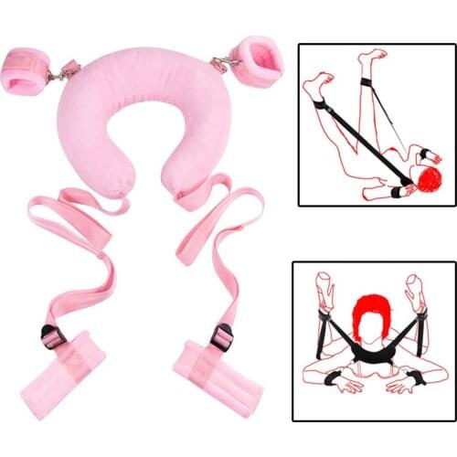 Adult Sex Toys Handcuffs Thigh And Wrist Cuff Neck Pillow BDSM Bondage Sex Games Slave Restraint Roleplay Erotic Games For Woman