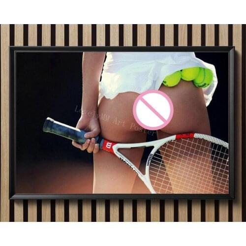 D1248 Sexy Hot Tennis Model Girl Round Hips Silk Fabric Poster Art Decor Indoor Painting Gift