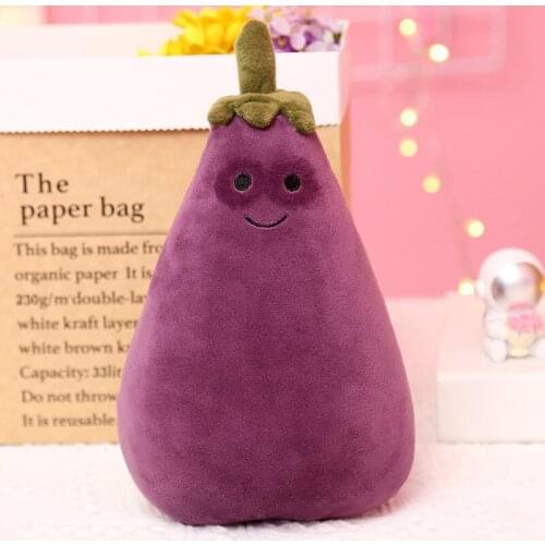 Cute Eggplant Shape Throw Pillow Fluffy Soft Chair Lounger Sofa Seat Cushion Plush Toy Stuffed Photography Props