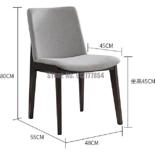 Scandinavian Designer Dining Chair Modern Minimalist Solid Wood Chair Hotel Light Luxury Back Chair Leisure High-end Negotiation