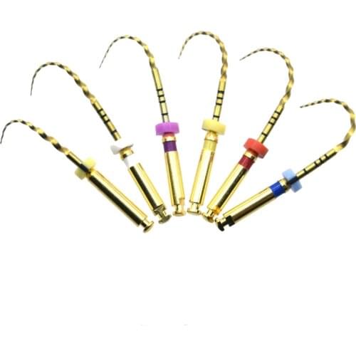Dental root canal file gold endo rotary super files golden endodontic files 25mm nickel titainium Machine instrument dentistry